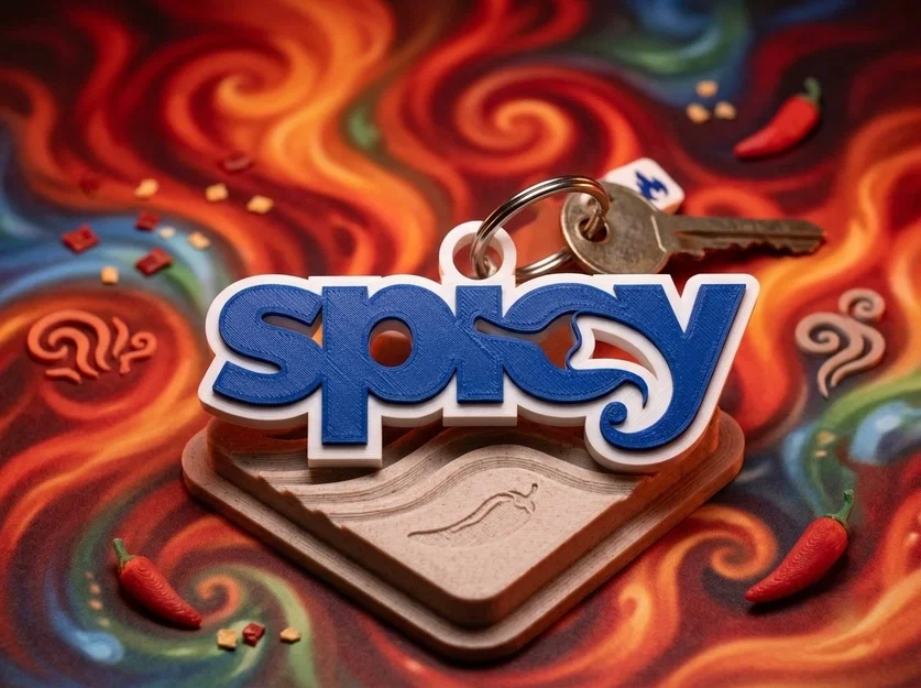 Móc khóa Spicy in 3D độc đáo - Image 3
