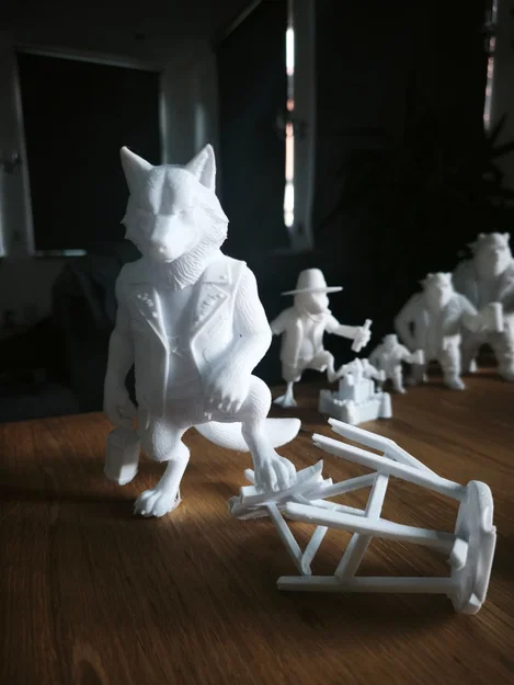 Mô hình Wolf #8 WildRock Animals - Tượng Sói 3D trang trí độc đáo - Image 2