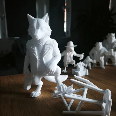Mô hình Wolf #8 WildRock Animals - Tượng Sói 3D trang trí độc đáo