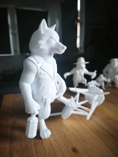 Mô hình Wolf #8 WildRock Animals - Tượng Sói 3D trang trí độc đáo - Image 3