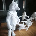 Mô hình Wolf #8 WildRock Animals - Tượng Sói 3D trang trí độc đáo - Thumbnail 3