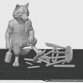 Mô hình Wolf #8 WildRock Animals - Tượng Sói 3D trang trí độc đáo - Thumbnail 4