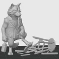 Mô hình Wolf #8 WildRock Animals - Tượng Sói 3D trang trí độc đáo - Thumbnail 5