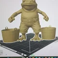 Mô hình 3D chú ếch xách thùng trang trí cực dễ thương - Thumbnail 2