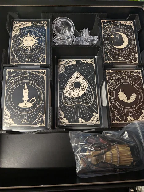 Khay in 3D đựng bài cho board game Ouija Manor (Có bọc sleeve) - Image 1