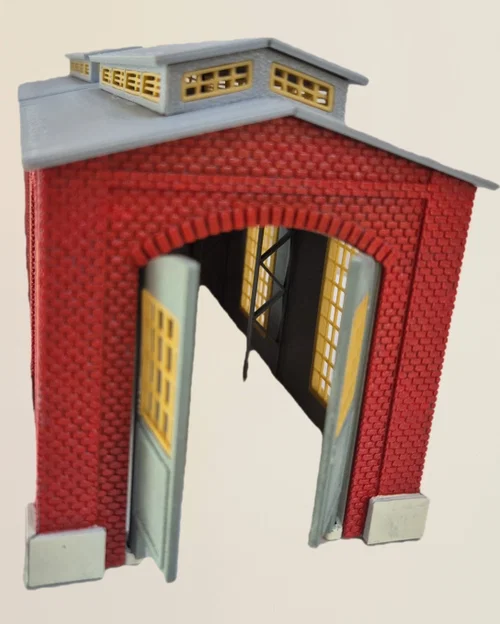 Nhà chứa đầu máy xe lửa tỷ lệ H0 - Image 5