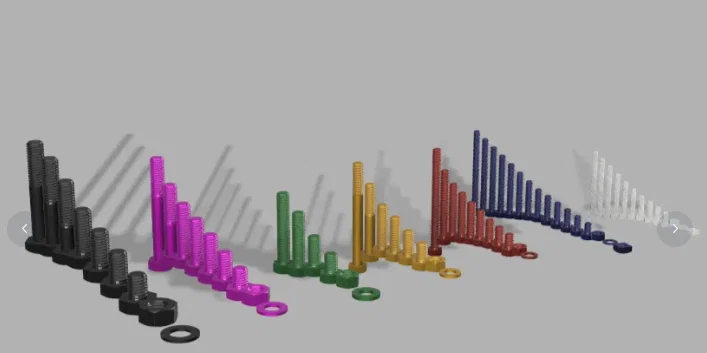 Bộ sưu tập file STL ốc vít chuẩn M1-M10 đa dạng cho mọi dự án in 3D - Image 1