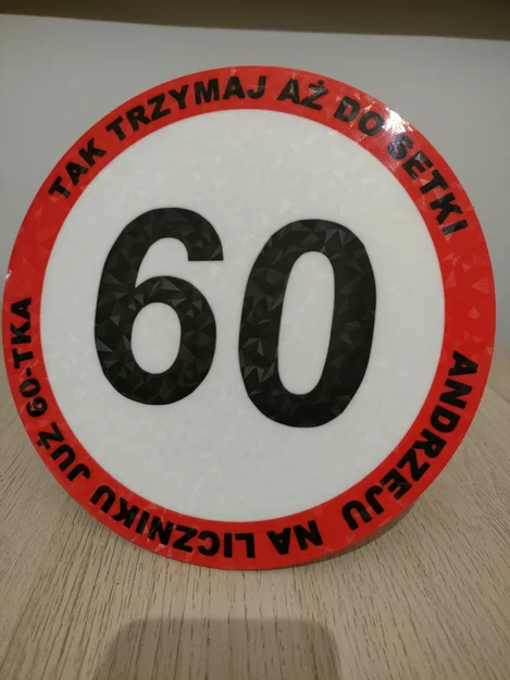 Znak - Urodziny -okrągłe daty (Biển báo sinh nhật tròn) - Image 1