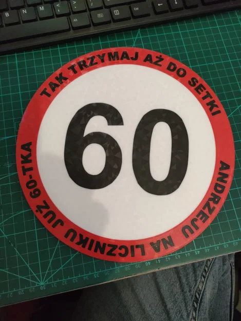 Znak - Urodziny -okrągłe daty (Biển báo sinh nhật tròn) - Image 2