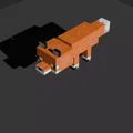 Minecraft Fox Red - Voxel Fan Art - Model 3D STL OBJ GLB để in 3D - Thumbnail 1