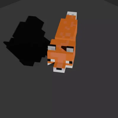 Minecraft Fox Red - Voxel Fan Art - Model 3D STL OBJ GLB để in 3D
