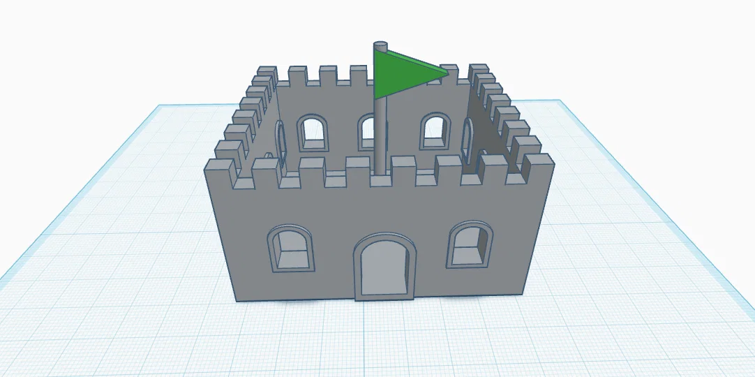 Mô hình lâu đài mini 3D cổ điển - File STL in 3D dễ dàng - Image 1