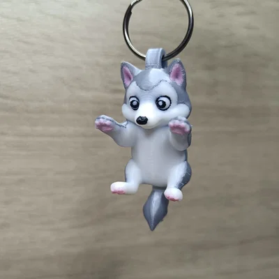 Móc khóa bé sói dễ thương (Cute wolf keychain)