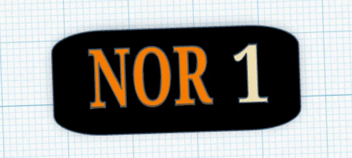 Mô hình biểu tượng Lando Norris (Creative Emblem v2) in 3D - Image 1