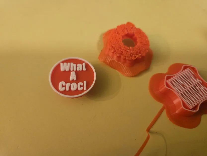 Phụ kiện trang trí dép Jibbitz "What A Croc!" in 3D cực chất - Image 1