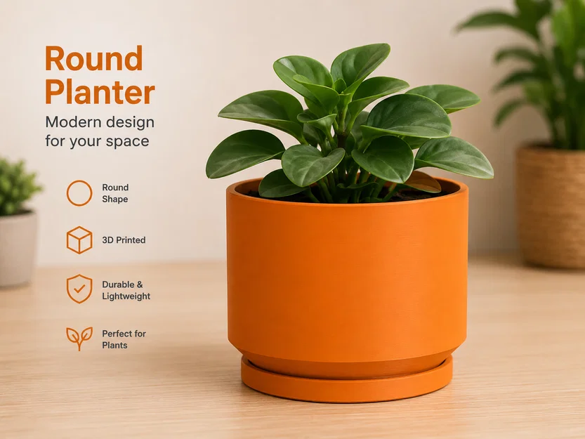 Chậu cây tròn (Round Planter) - Image 1