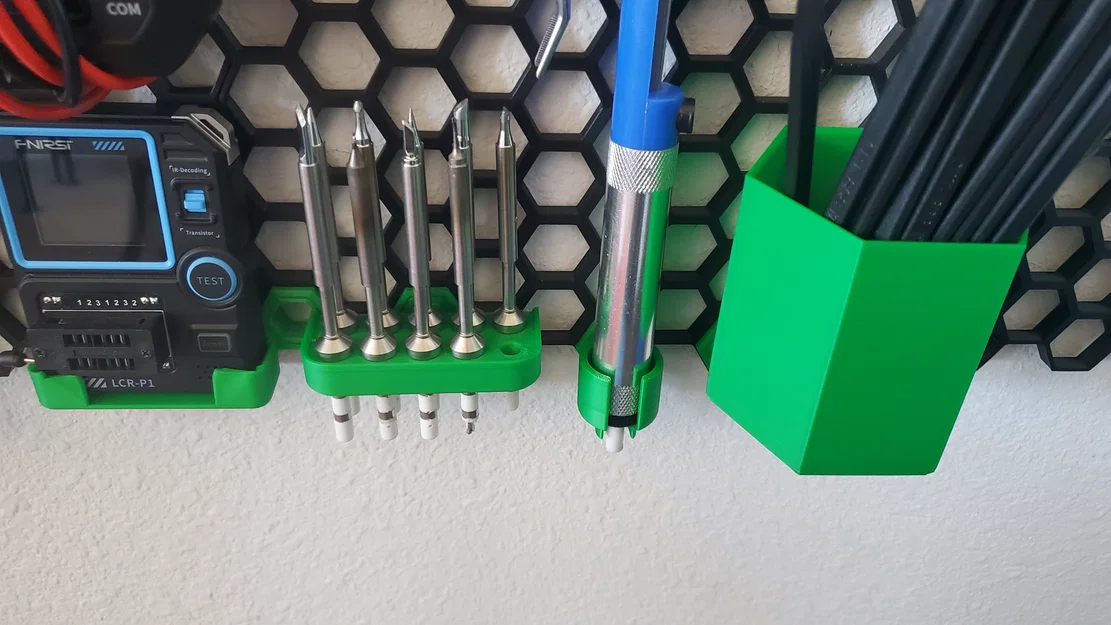 HSW Pinecil Tip Holder, Needle File Holder, Hole Passthough Holder (Parameters) - Image 1