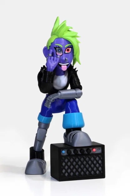 Cyberpunk Rocker – Tượng Nữ Rockstar Cyberpunk - Image 2