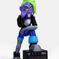 Cyberpunk Rocker – Tượng Nữ Rockstar Cyberpunk - Thumbnail 2