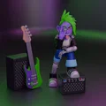 Cyberpunk Rocker – Tượng Nữ Rockstar Cyberpunk - Thumbnail 9