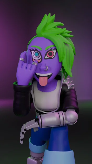 Cyberpunk Rocker – Tượng Nữ Rockstar Cyberpunk - Image 11