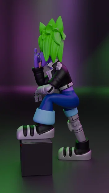 Cyberpunk Rocker – Tượng Nữ Rockstar Cyberpunk - Image 12