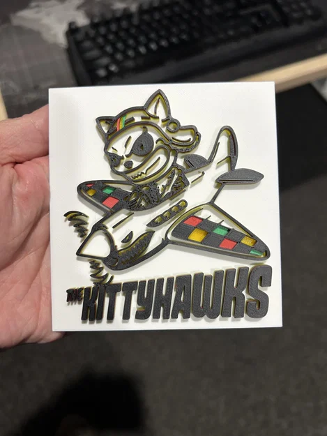 Mô hình logo 3D The Kittyhawks (Ska Punk band) ấn tượng - Image 1