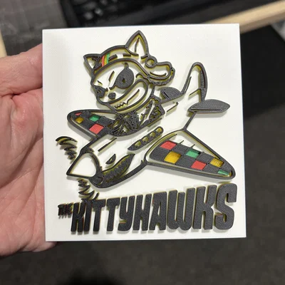 Mô hình logo 3D The Kittyhawks (Ska Punk band) ấn tượng