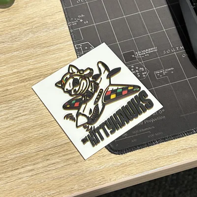 Mô hình logo 3D The Kittyhawks (Ska Punk band) ấn tượng