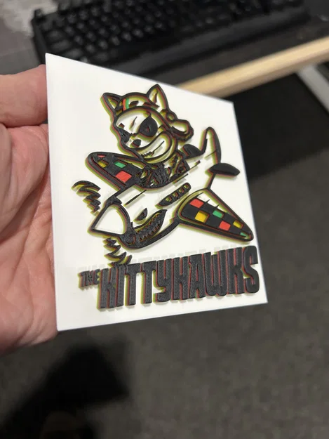 Mô hình logo 3D The Kittyhawks (Ska Punk band) ấn tượng - Image 3