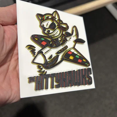 Mô hình logo 3D The Kittyhawks (Ska Punk band) ấn tượng