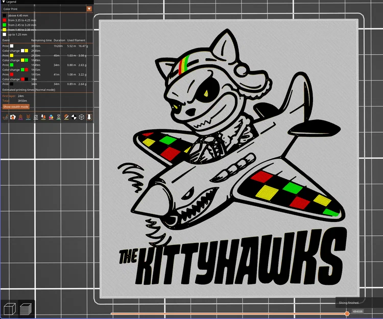 Mô hình logo 3D The Kittyhawks (Ska Punk band) ấn tượng - Image 4