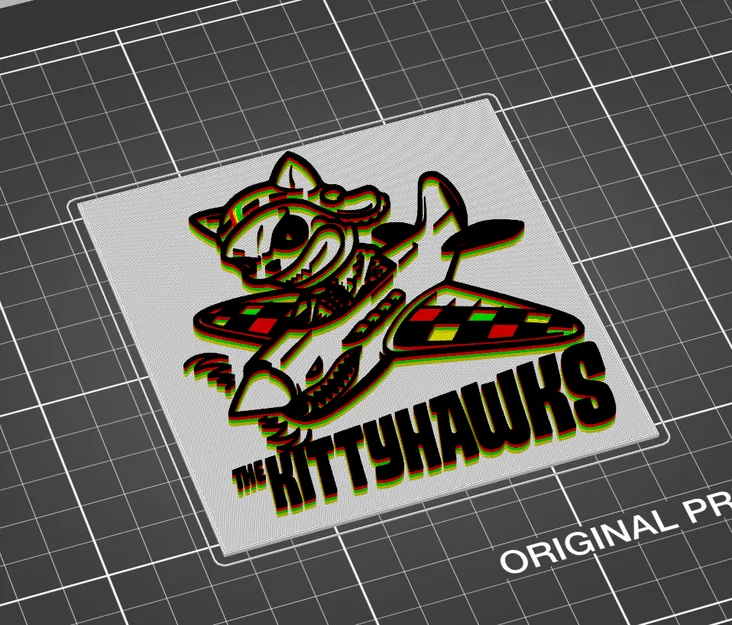 Mô hình logo 3D The Kittyhawks (Ska Punk band) ấn tượng - Image 5