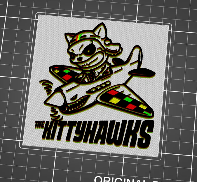 Mô hình logo 3D The Kittyhawks (Ska Punk band) ấn tượng - Image 6
