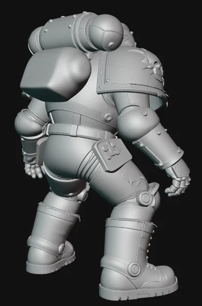Mô hình Undead Space Marine 1 - Chiến binh bất tử in 3D ấn tượng - Image 3