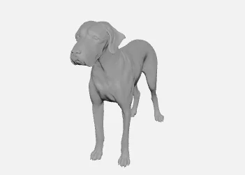 Mô hình chú chó Great Dane 3D chi tiết cực đẹp để in 3D - Image 3