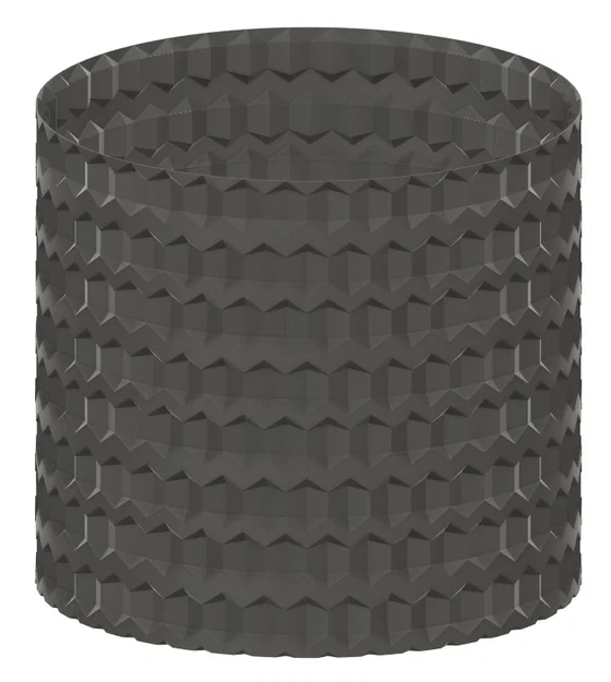 Chậu hoa - Flower pot 008 (Vase mode) | Bình trụ họa tiết chevron zigzag - Image 2