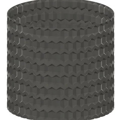 Chậu hoa - Flower pot 008 (Vase mode) | Bình trụ họa tiết chevron zigzag