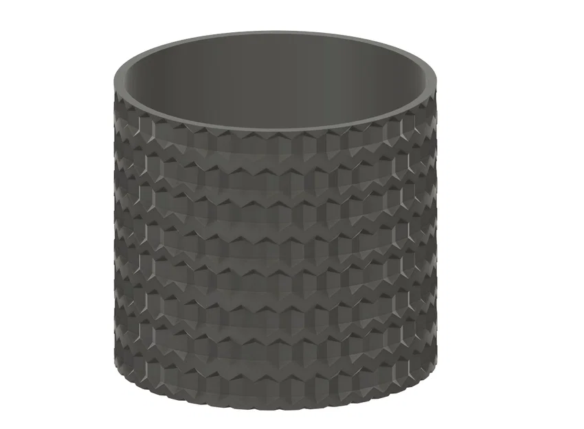 Pot de fleur - Flower pot 008 (chậu hoa vân chevron dạng solid) - Image 2