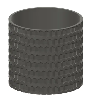 Pot de fleur - Flower pot 008 (chậu hoa vân chevron dạng solid)