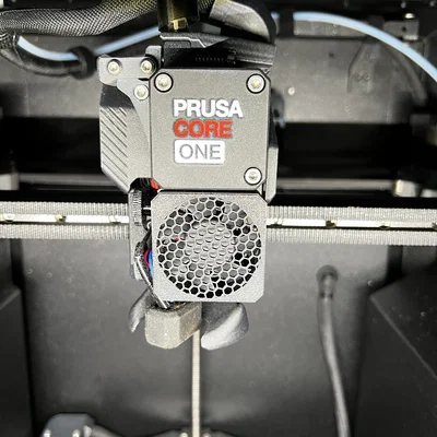 Nắp lưới quạt extruder CoreOne gài snap-on – remake thiết kế @IceCube Sol.