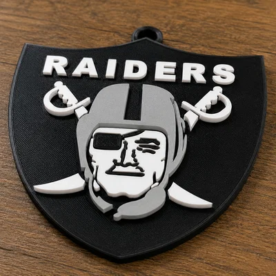 Mặt dây chuyền logo fan Raiders 3D cỡ lớn Las Vegas/Oakland
