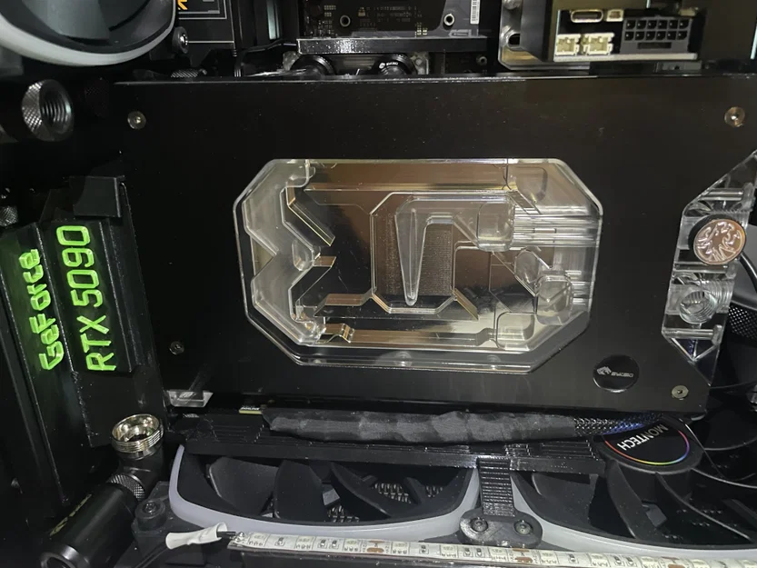 Giá đỡ GPU dựng đứng custom loop cho Bykski N-ICH5090DX3-X (BeQuiet! Light Base 900DX/FX) - Image 5
