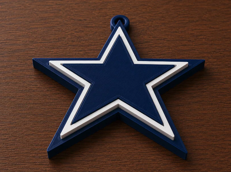 Mặt Dây Chuyền Logo Fan 3D Cowboys Bản Oversized - Image 1