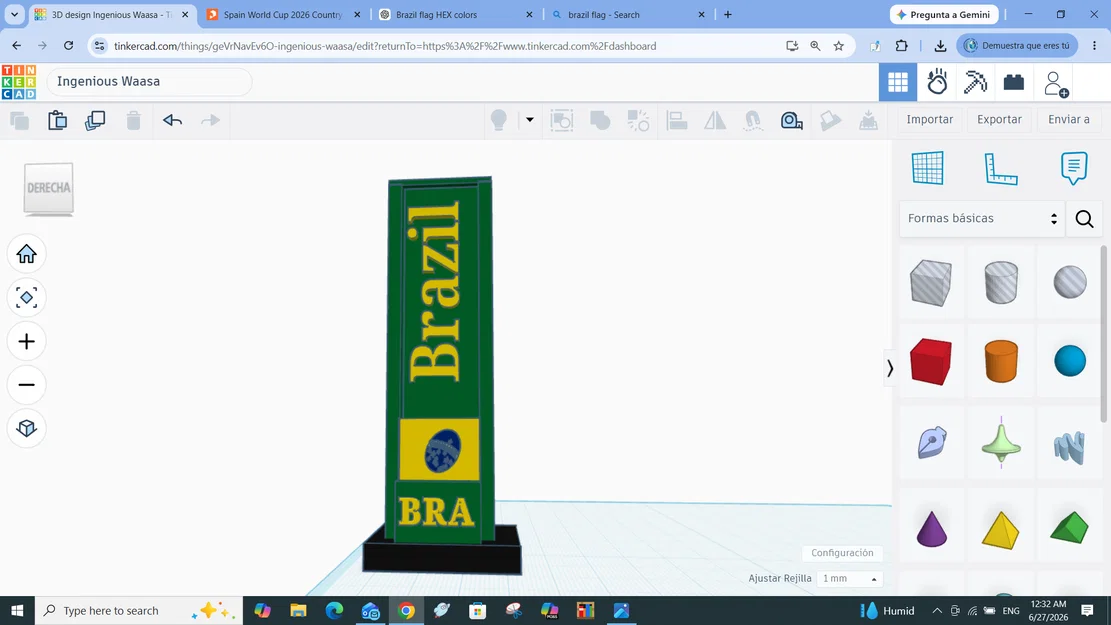 Bảng Tên Quốc Gia Brazil FIFA World Cup 2026 - Image 3