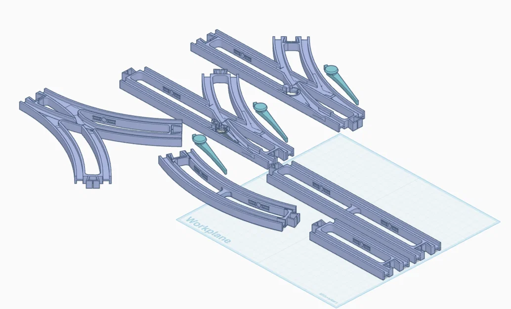 Ray Plarail Xương (Skeleton Plarail Track) – Track thay thế nhẹ, dễ in 3D - Image 5
