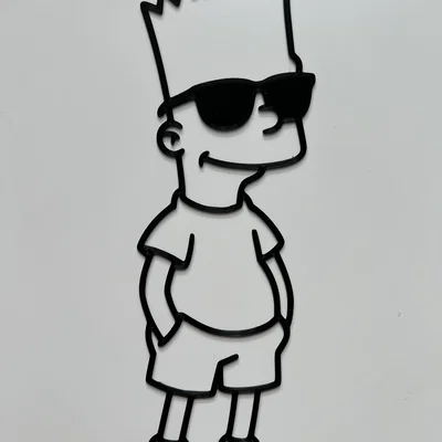 Tranh treo tường Bart Simpson 3D đầy phong cách