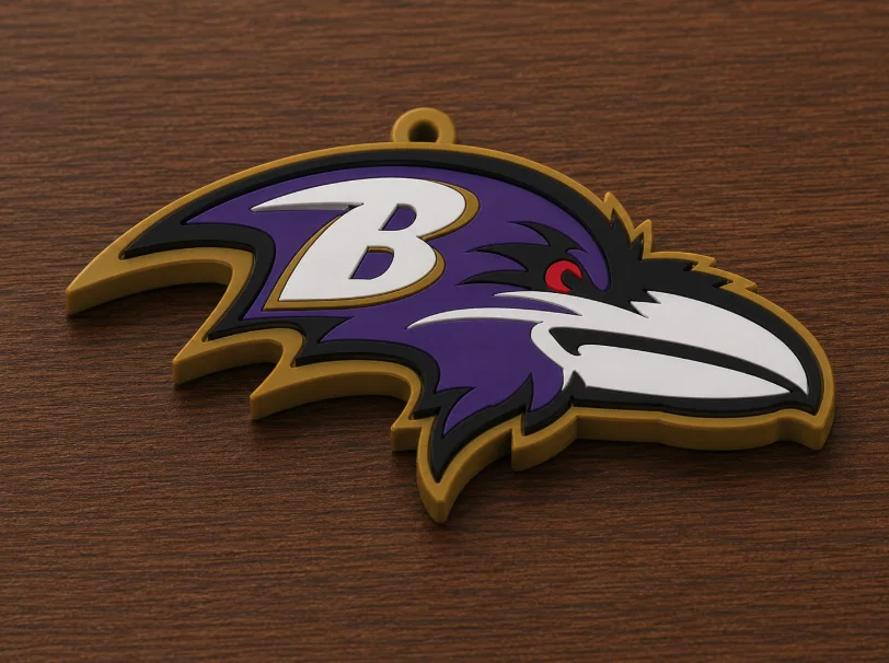 Mặt Dây Chuyền Logo Fan 3D Ravens Cỡ Lớn - Image 1