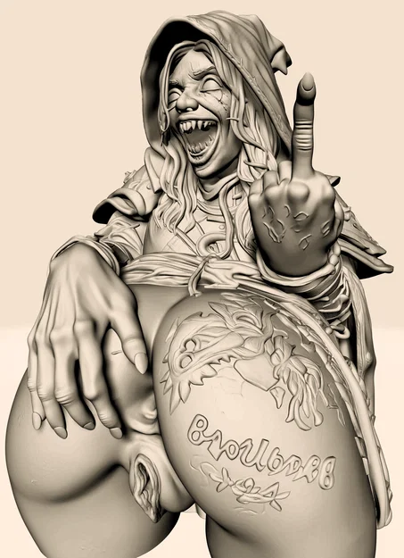 STL Pháp Sư Nụ Cười Bị Nguyền | Spellcaster Dâm Đãng | Figure Resin Chi Tiết Cao - Image 1
