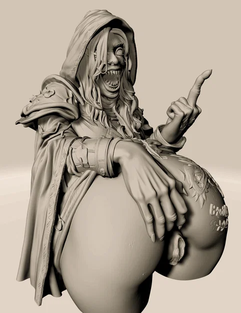 STL Pháp Sư Nụ Cười Bị Nguyền | Spellcaster Dâm Đãng | Figure Resin Chi Tiết Cao - Image 3
